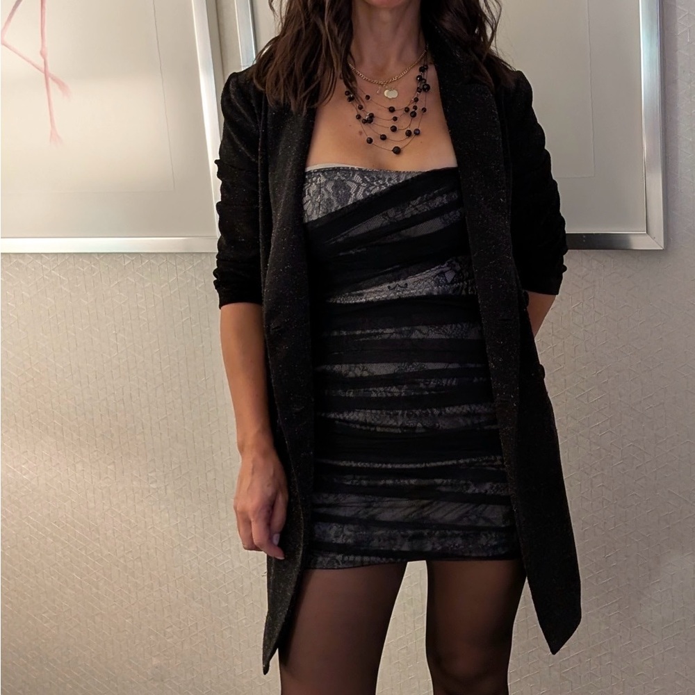 Armani Exchange Black Lace Dress